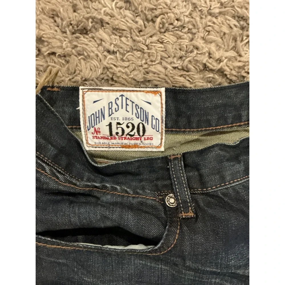 Stetson Mens No.‎ 1520 Standard Straight Leg Jeans Dark Wash Denim 36x34 NWT